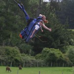 Swooping with James at Agroventures, Rotorua
